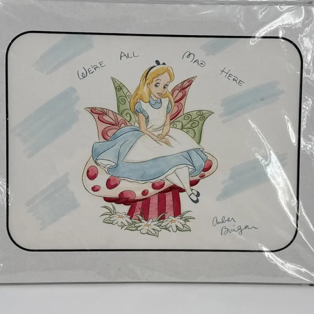 Alice in Wonderland Art “We’re All Mad Here” Signed by Amber Brigan - Picture 2 of 13